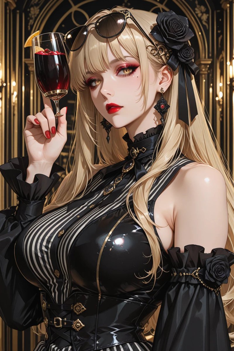 Gothic Blonde Beauty Luxury Portrait