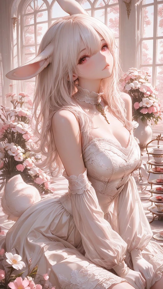Bunny Girl in Conservatory