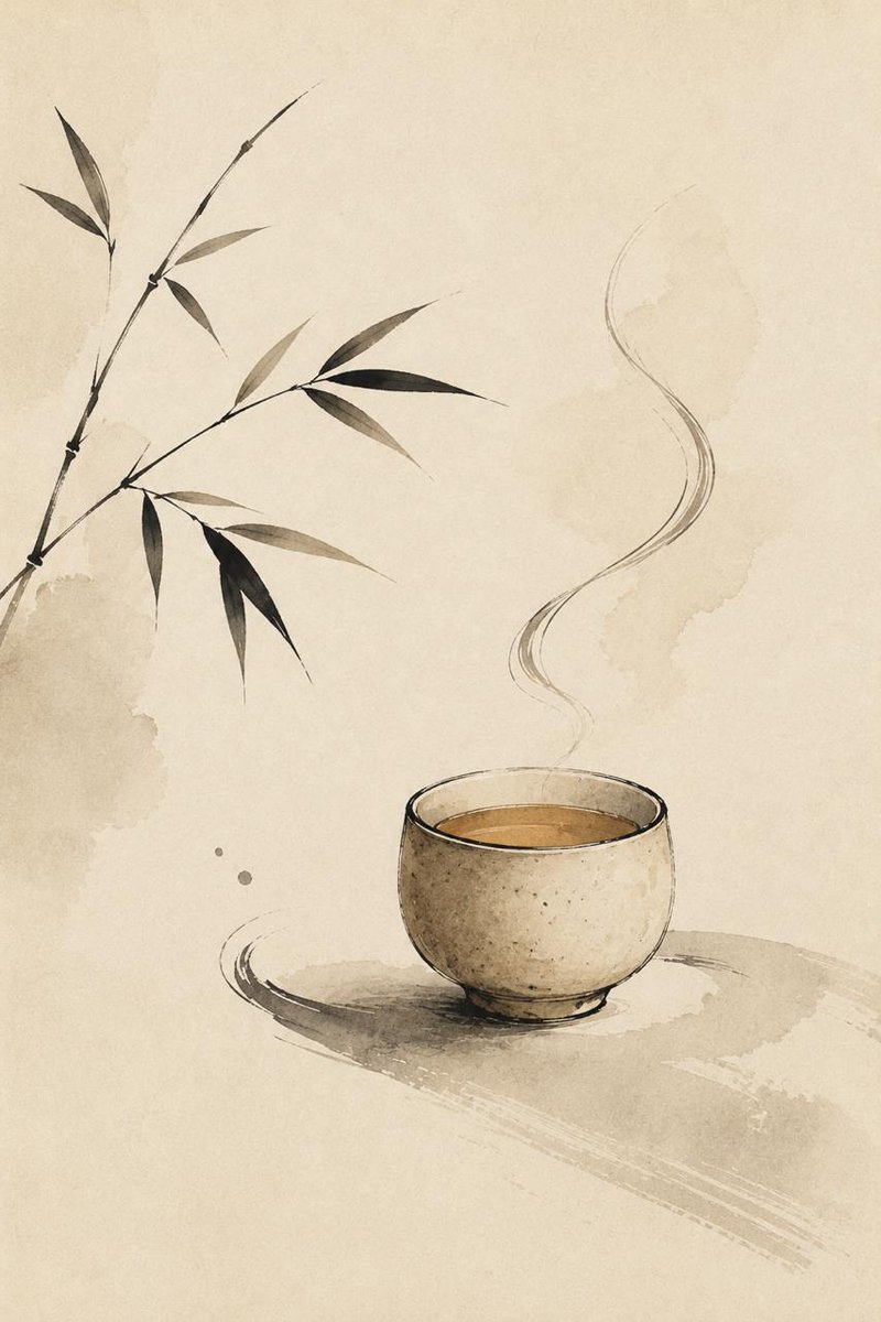 Zen Tea Steam Bamboo Ink