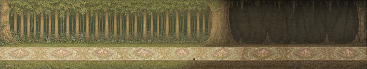 Forest to Cave Transition Background