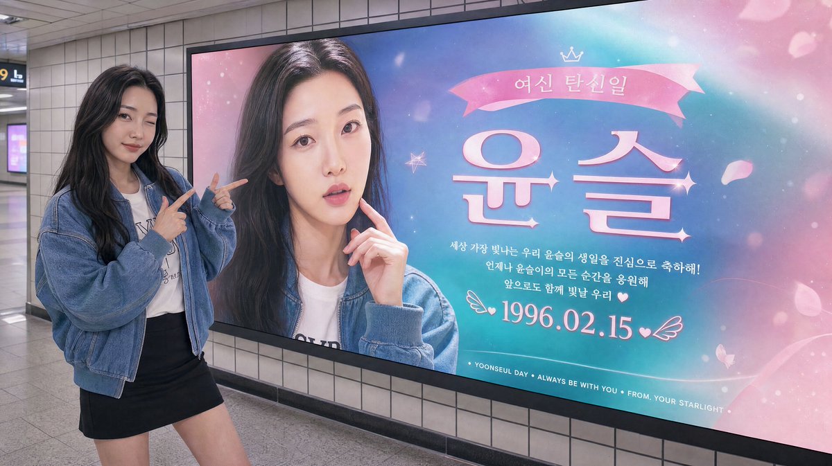 K-Pop Idol Subway Birthday Ad
