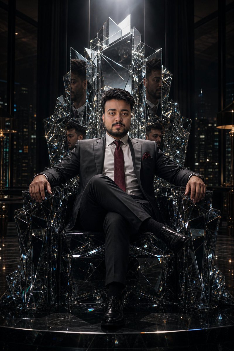 Luxury Crystal Throne Business Portrait