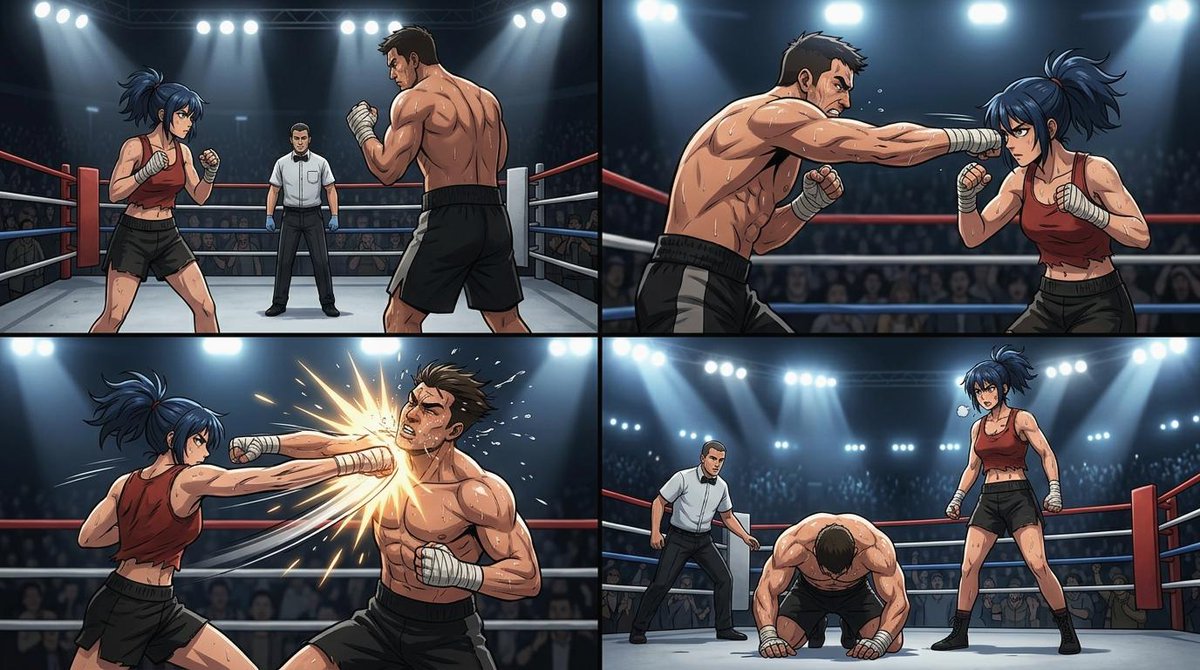 Underdog Female Boxer Anime Victory
