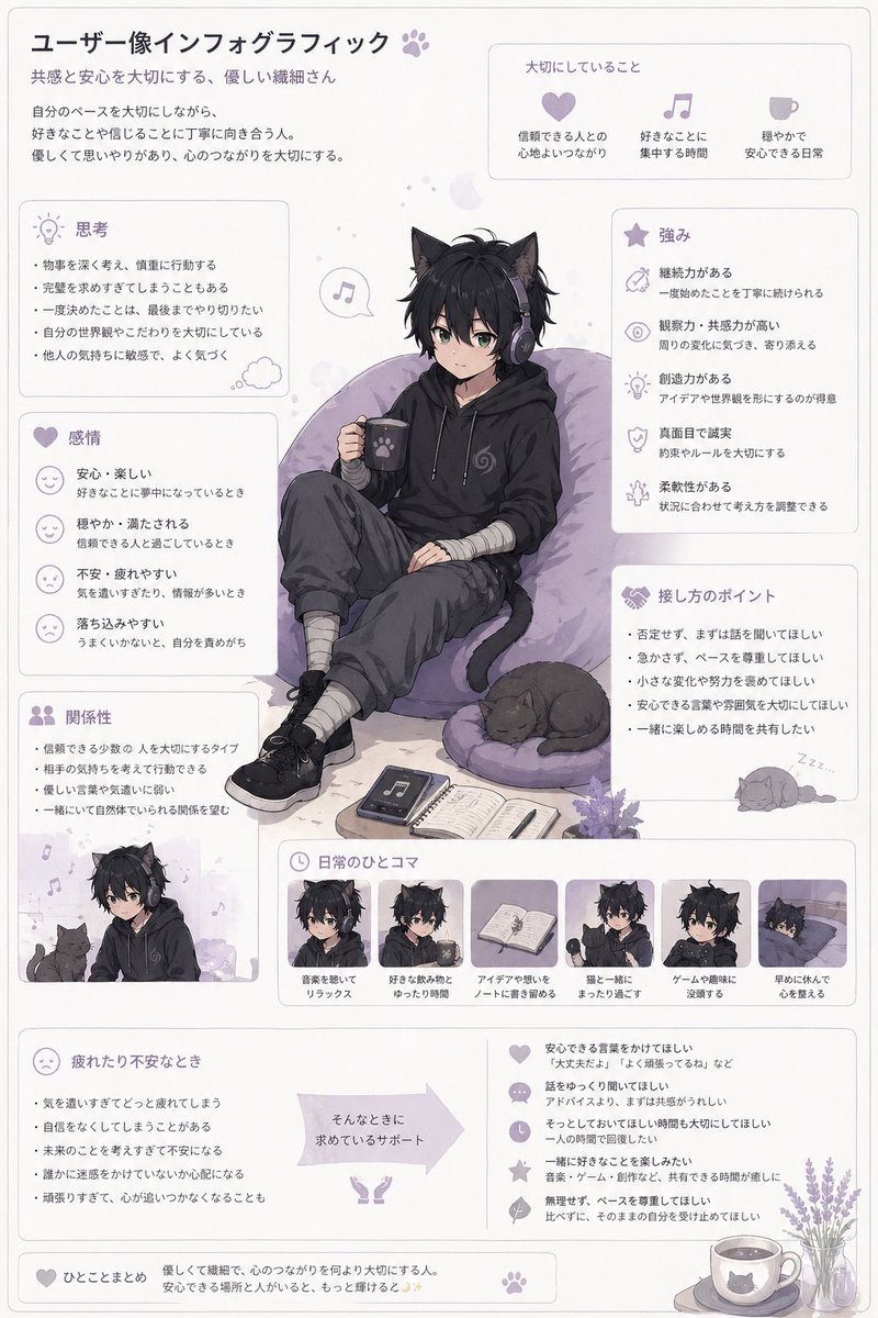 Lavender Cat Boy Persona