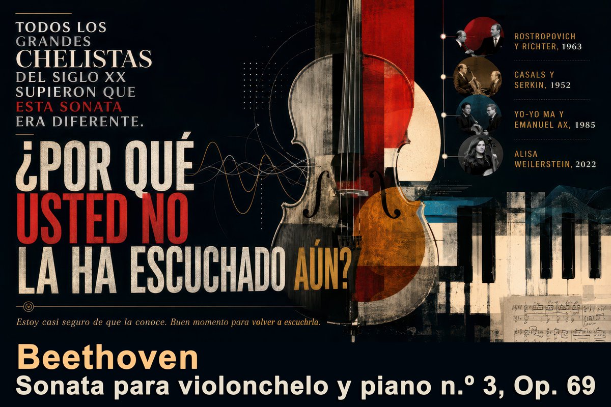 Beethoven Cello Sonata Editorial Poster