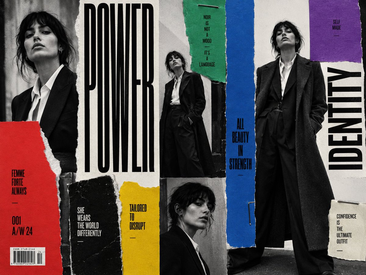 Luxury Noir Fashion Collage