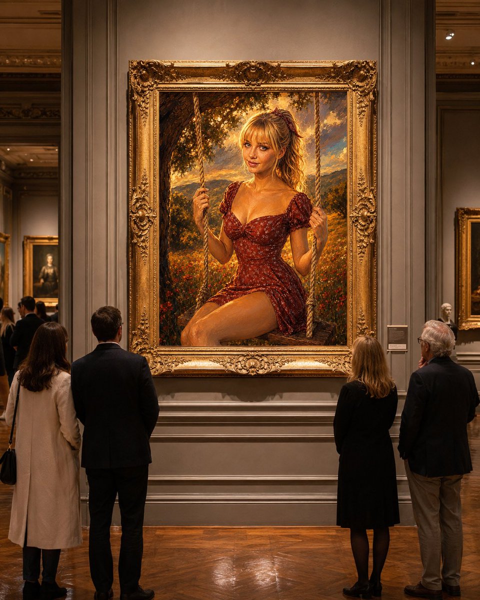 Gold Frame Art Museum Display
