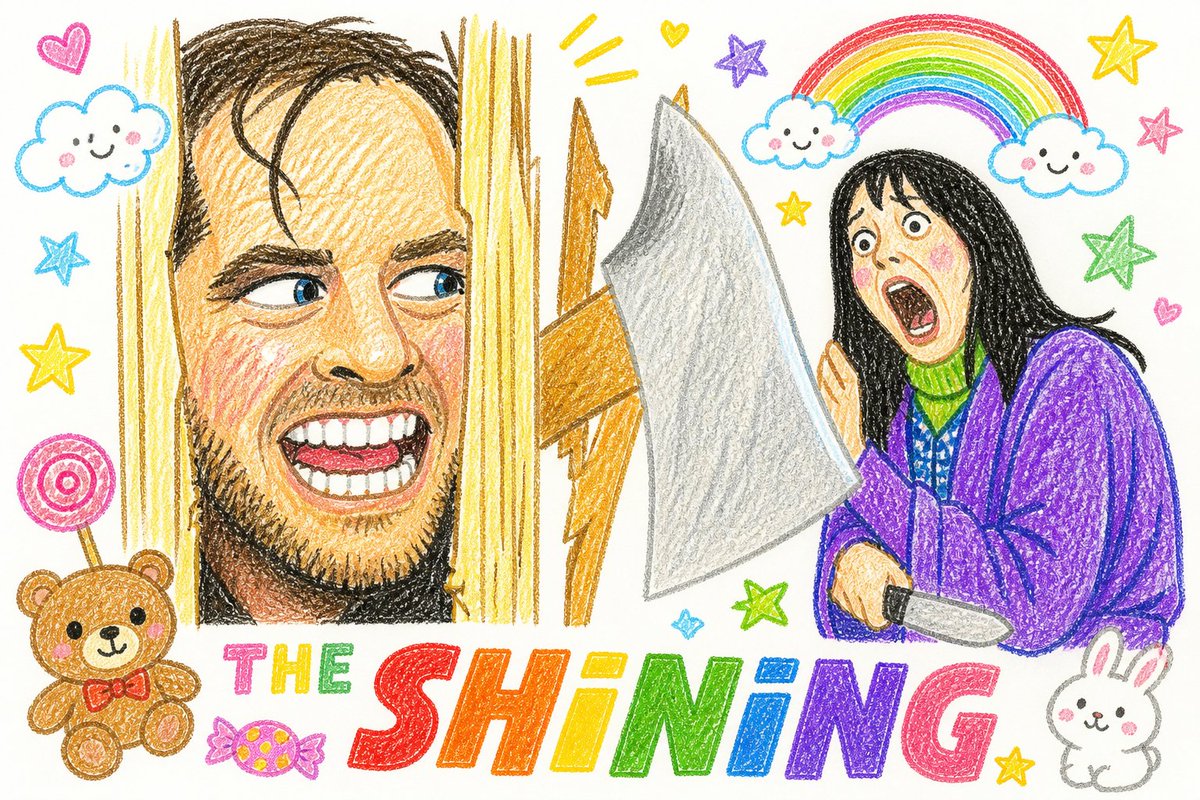 Creepy Crayon Shining Poster