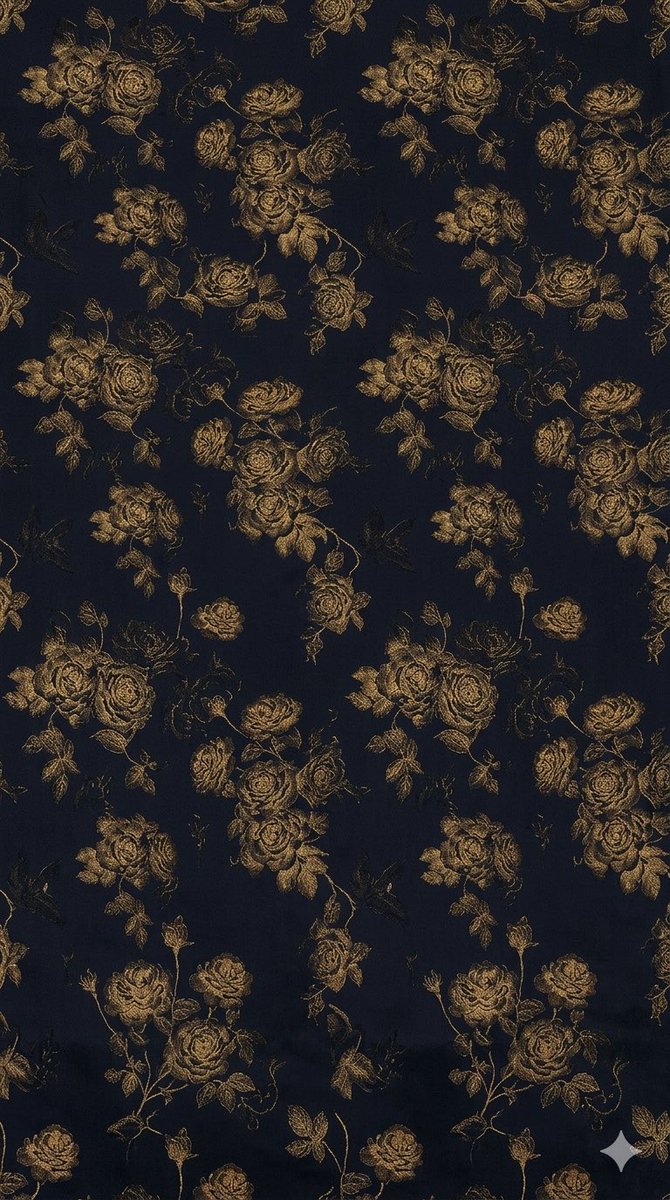 Baroque Gold Rose Jacquard