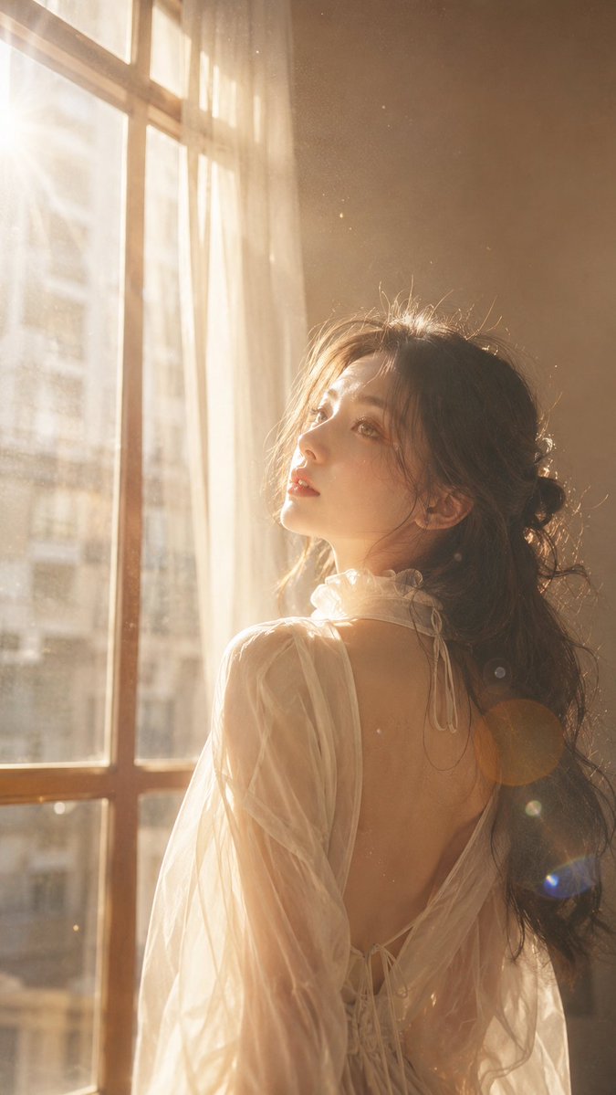 Golden Window Portrait