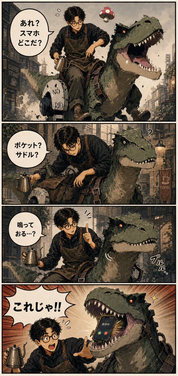 Steampunk Dino Phone Quest Comic