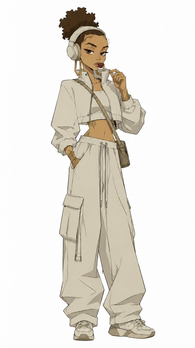 Streetwear Anime Fashion Girl Illustration