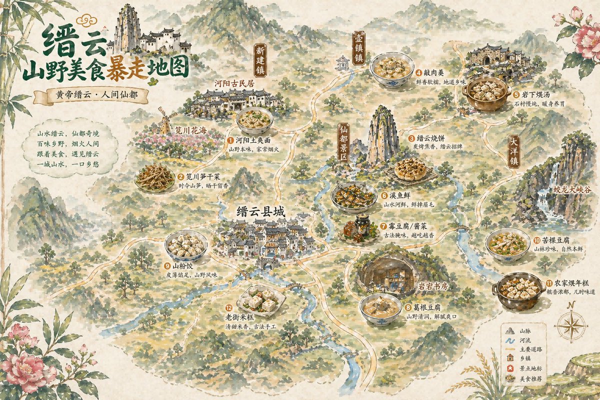 Jinyun Vintage Food Map