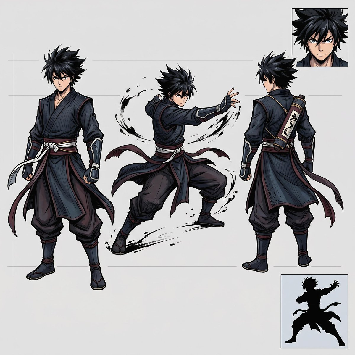 Shadow Ninja Character Concept Sheet