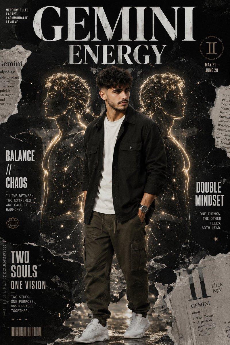 Gemini Energy Luxury Fashion Poster