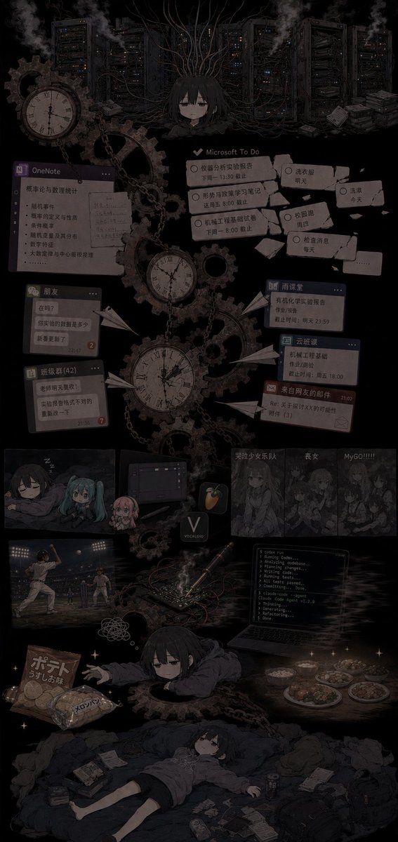 Dark Anime Collage Art