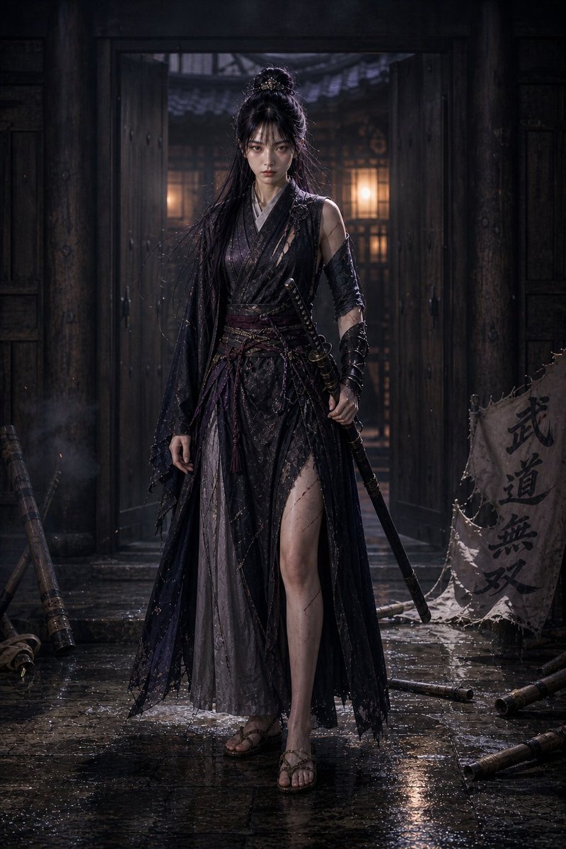 Cinematic Dark Fantasy Female Warrior Portrait