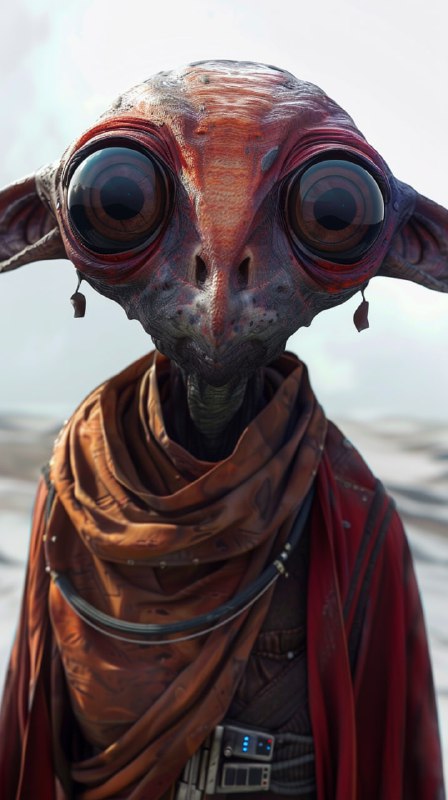 Whimsical Big-Nosed Creature in Elegant Retro Outfit