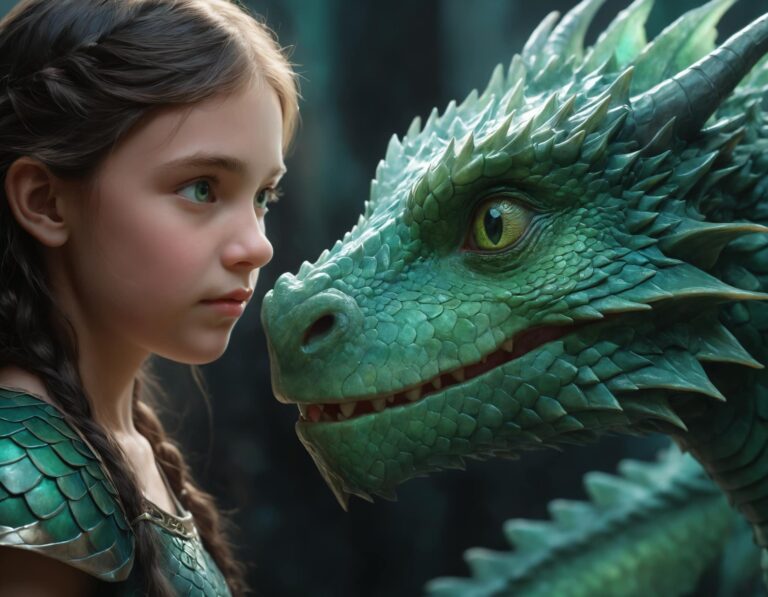 Intimate Moment with Green Dragon