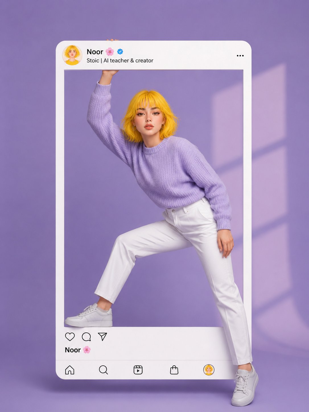 Anime Girl Breaking Instagram Frame