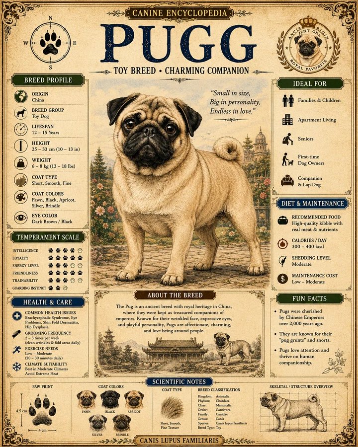Vintage Dog Encyclopedia Poster