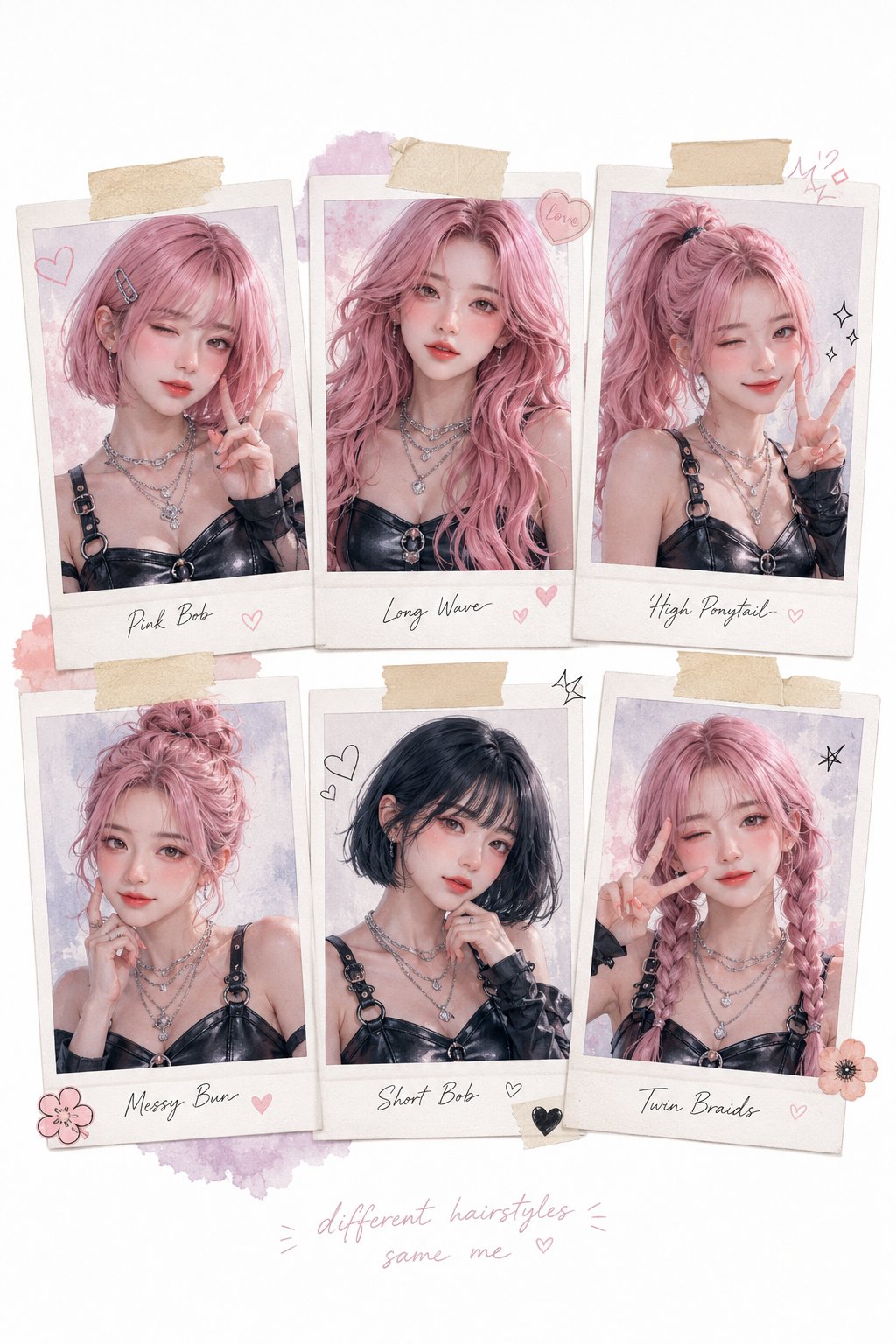 Kawaii Girl Polaroid Scrapbook