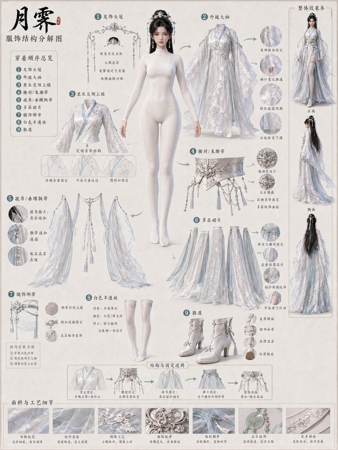 Ancient Hanfu Stockings 3D Design