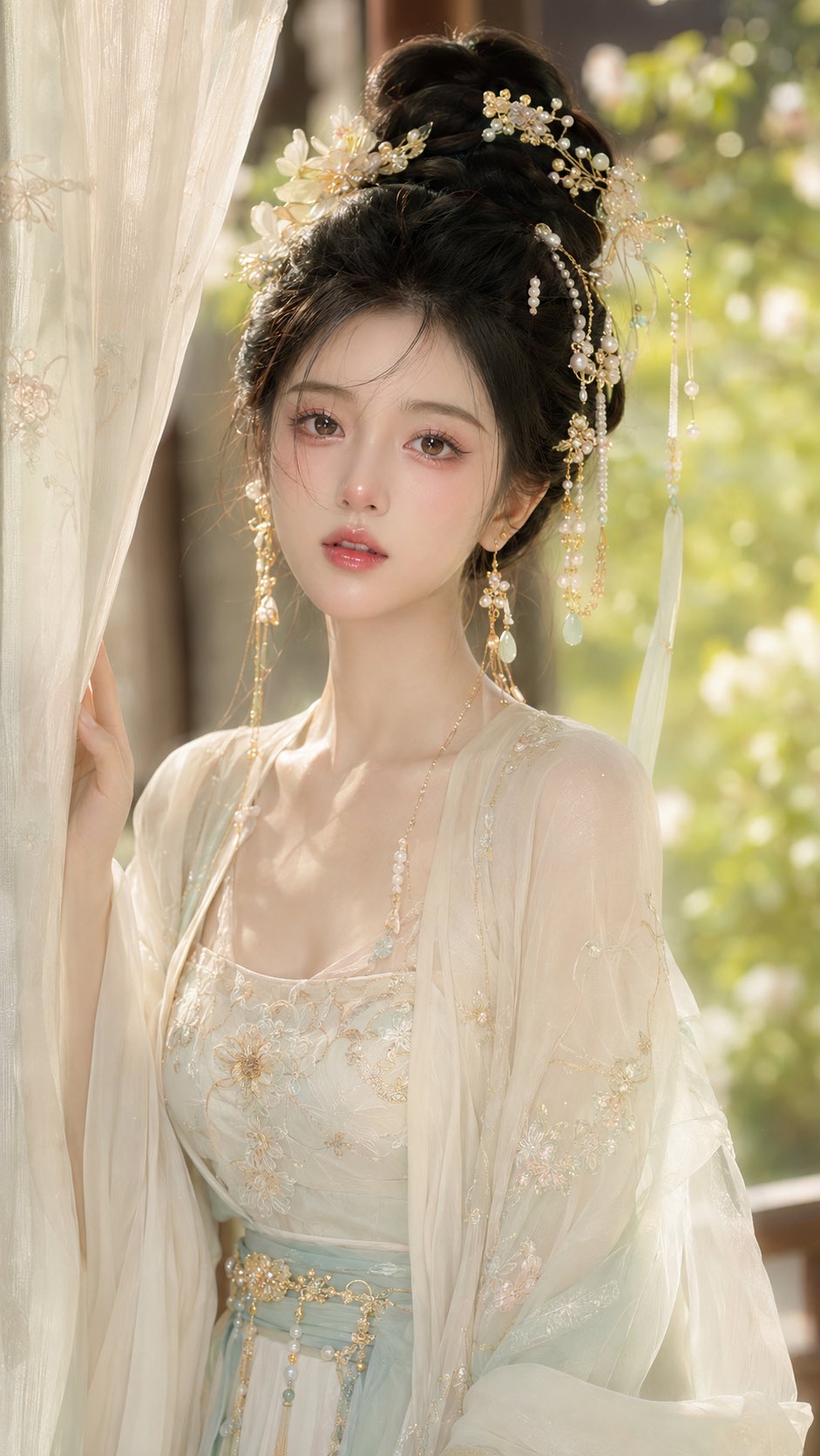Floral Water-Light Noble Beauty Portrait