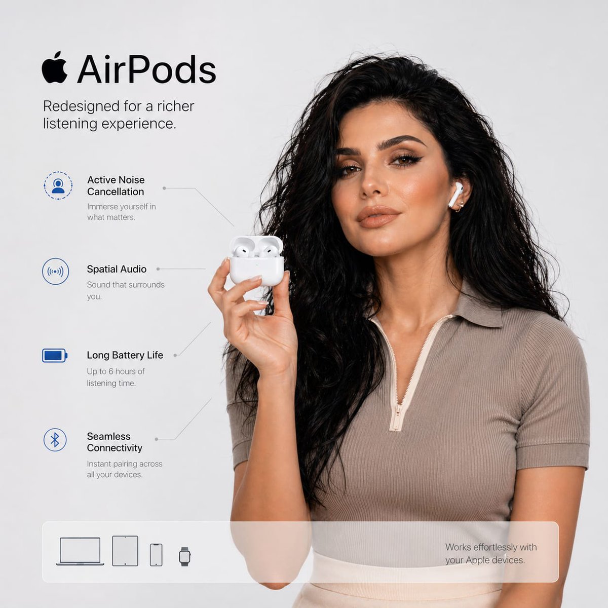 Premium AirPods Product Showcase