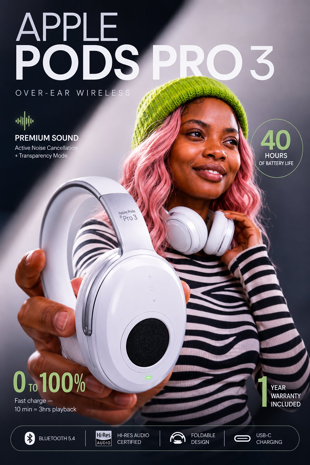 Apple Pods Pro 3 Colorful Ad