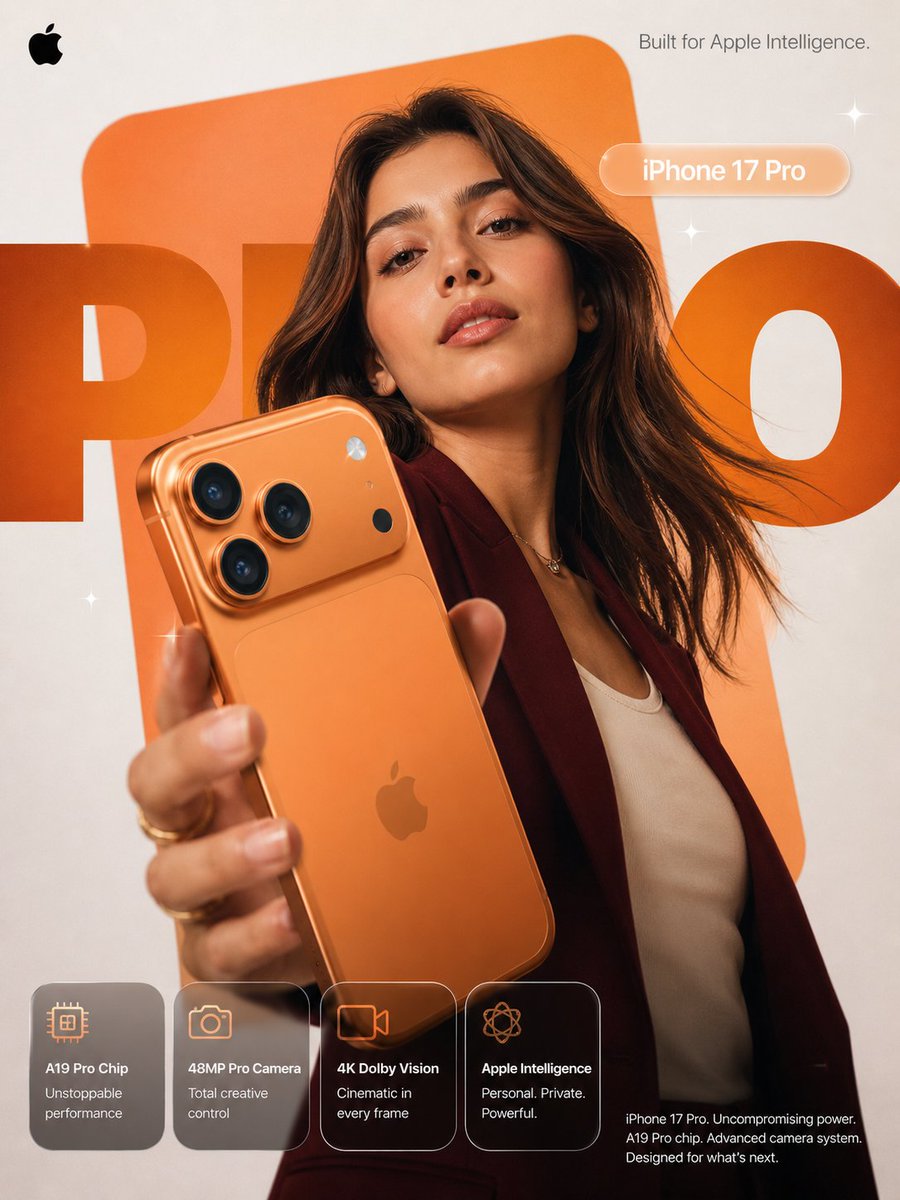 Premium Apple Style Smartphone Ad Poster