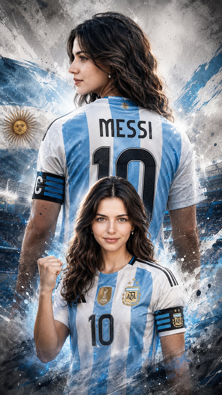 Messi 10 Dramatic Fan Poster