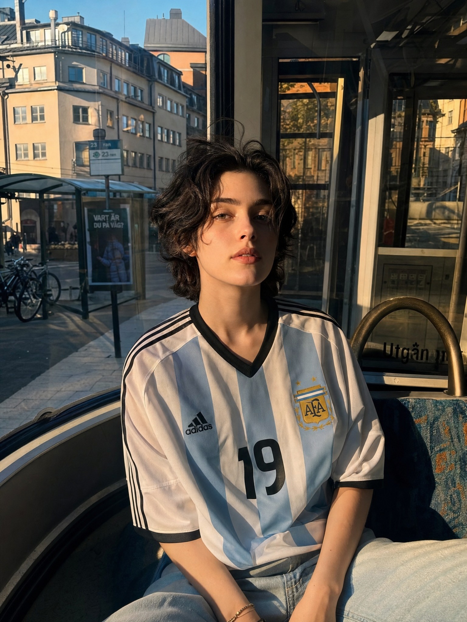 Argentina Jersey Street Portrait Golden Hour