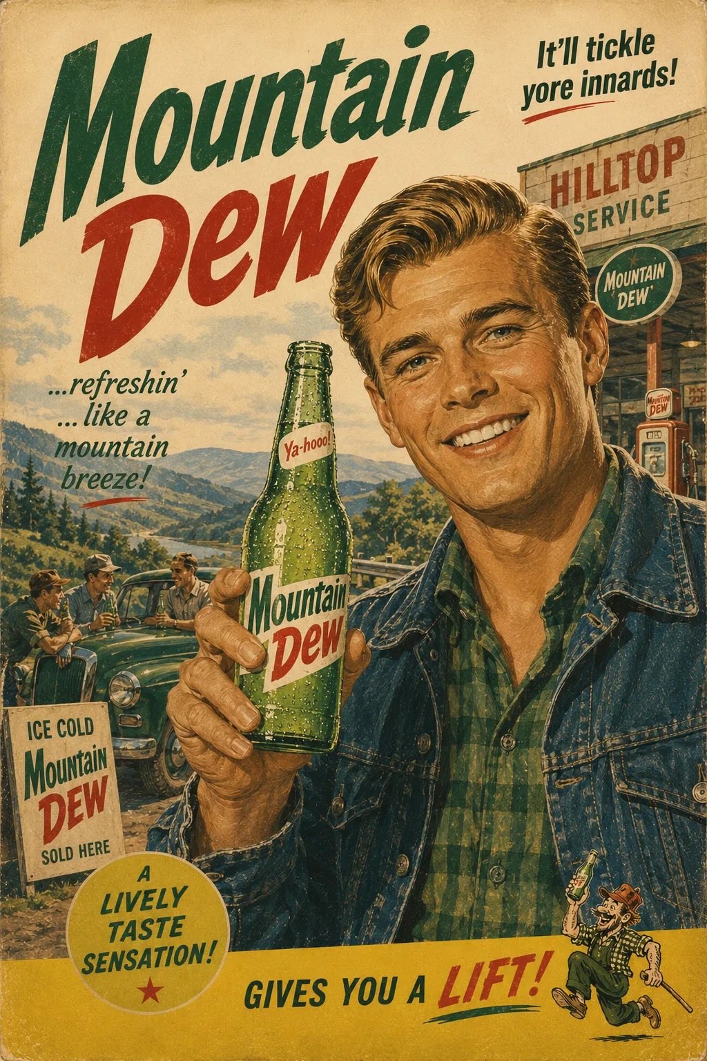 Vintage 1960s Beer Ad Poster