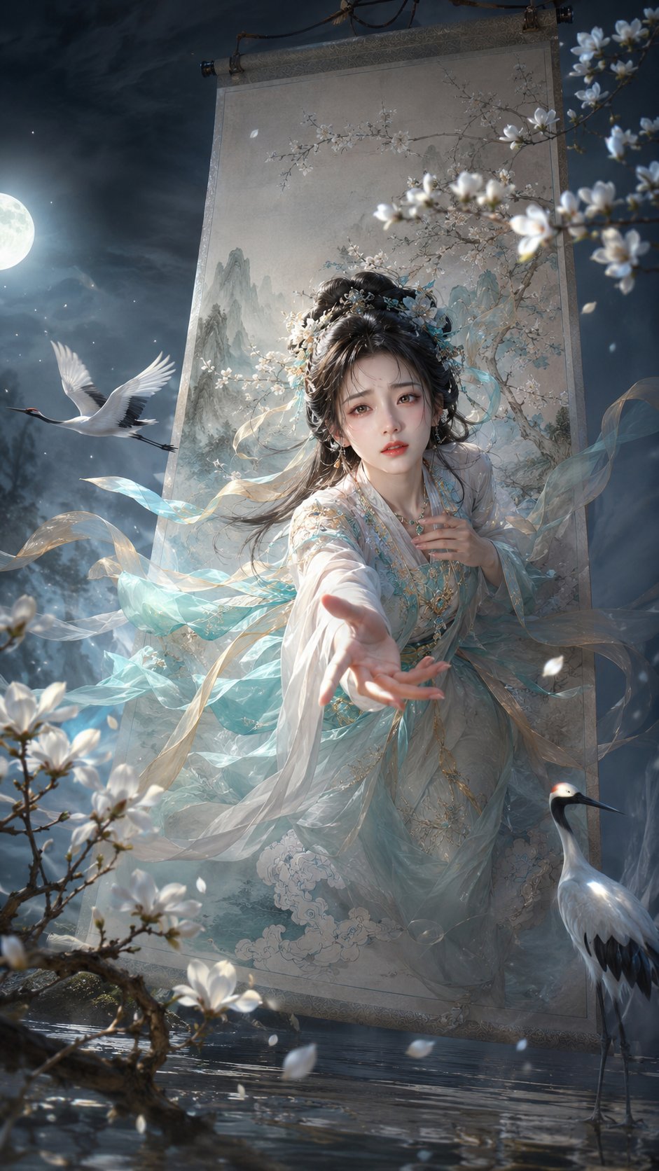 Beauty Breaking Ancient Scroll