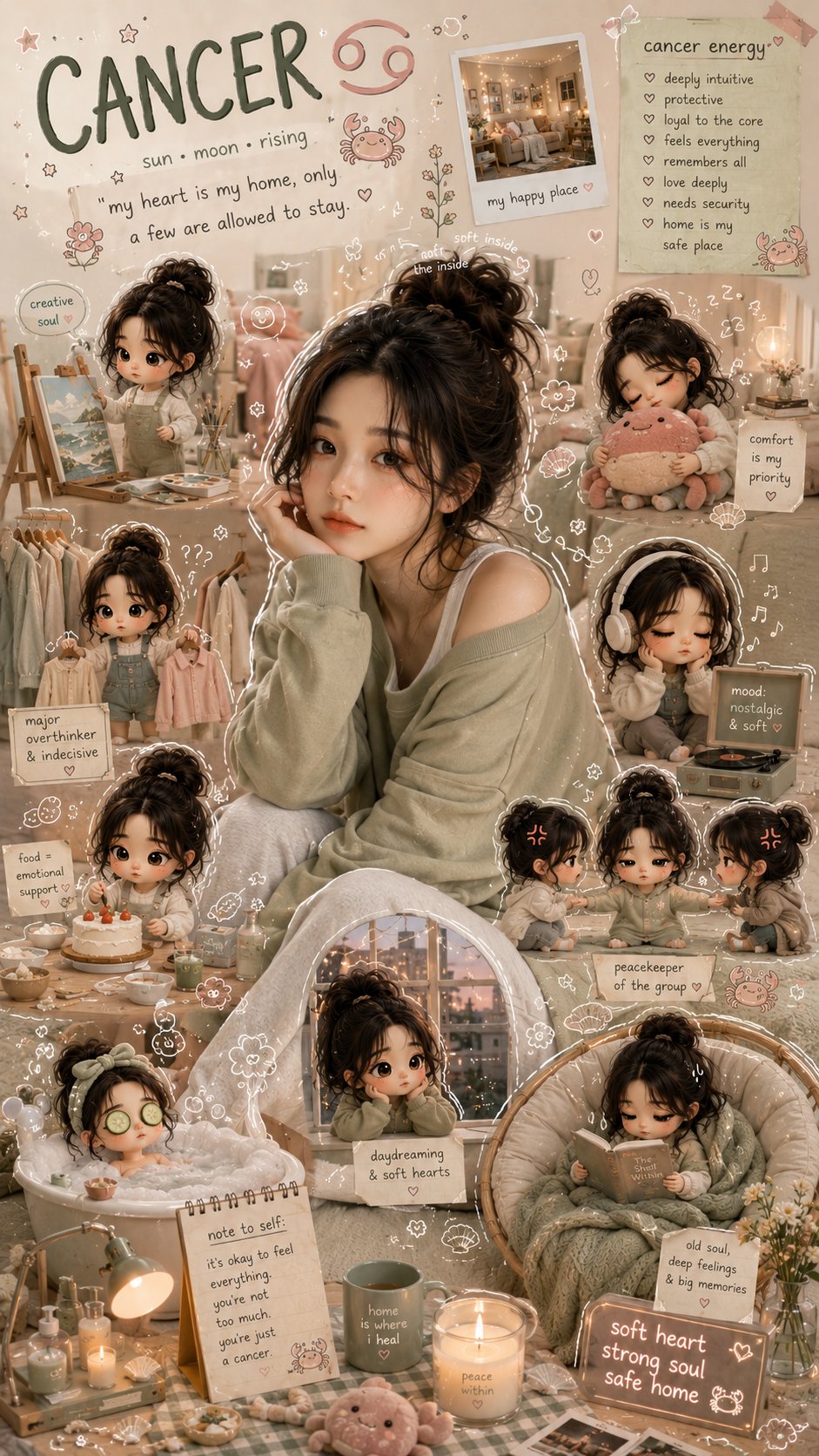 Dreamy Cancer Zodiac Poster