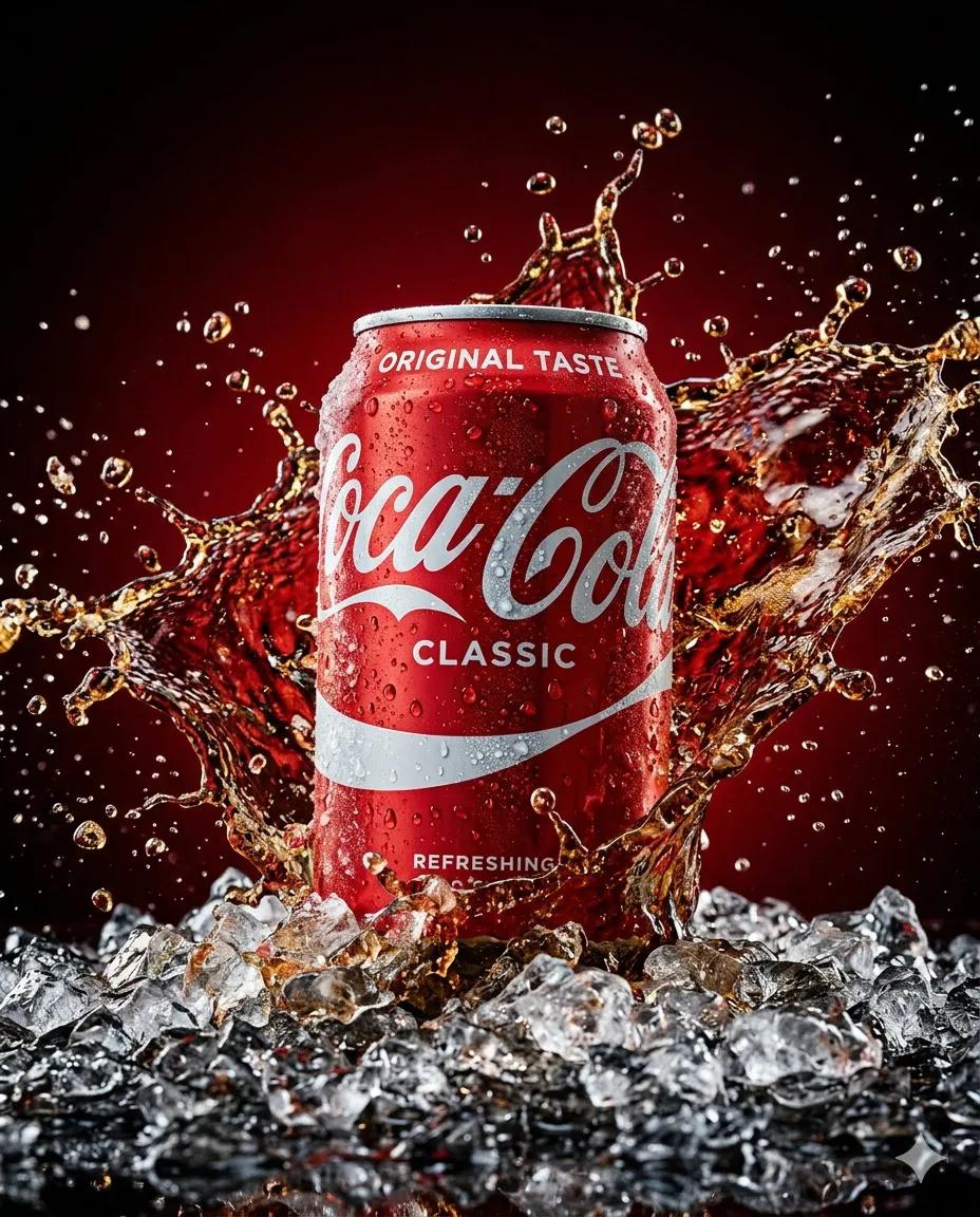 Chilled Coca-Cola Splash Ad