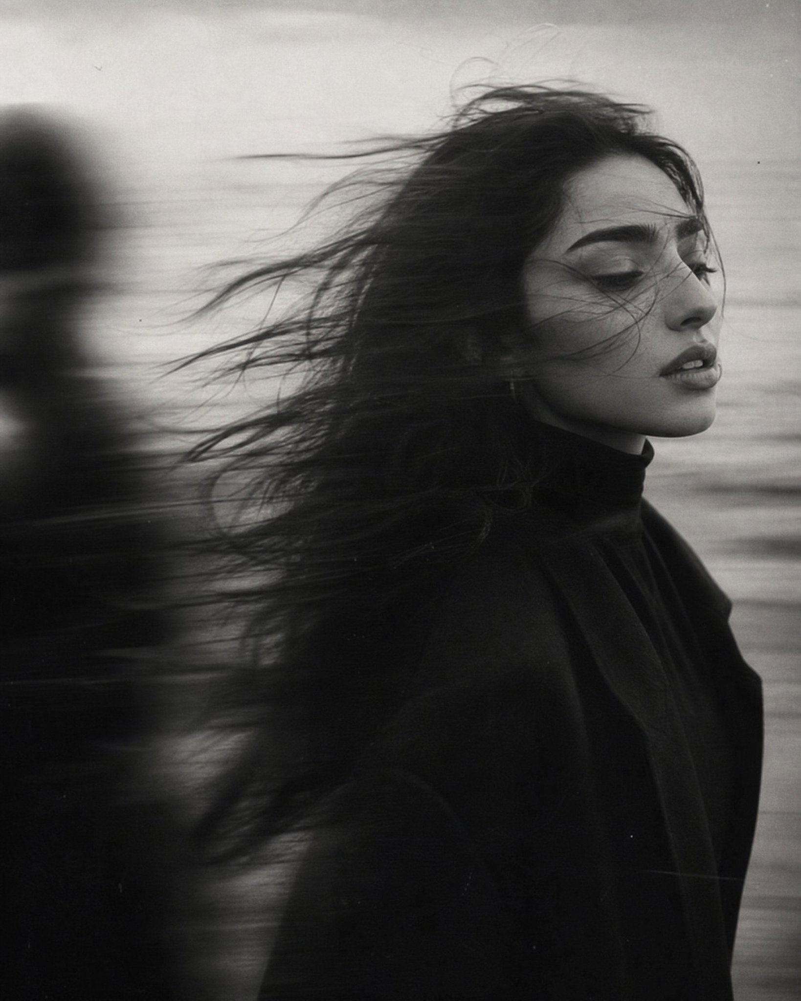Cinematic B&W Film Portrait