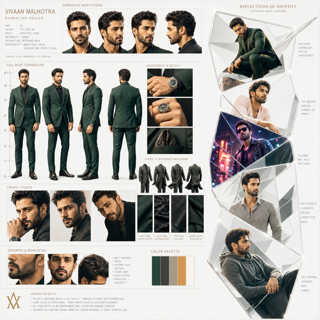 Cinematic Male Lead Design Board