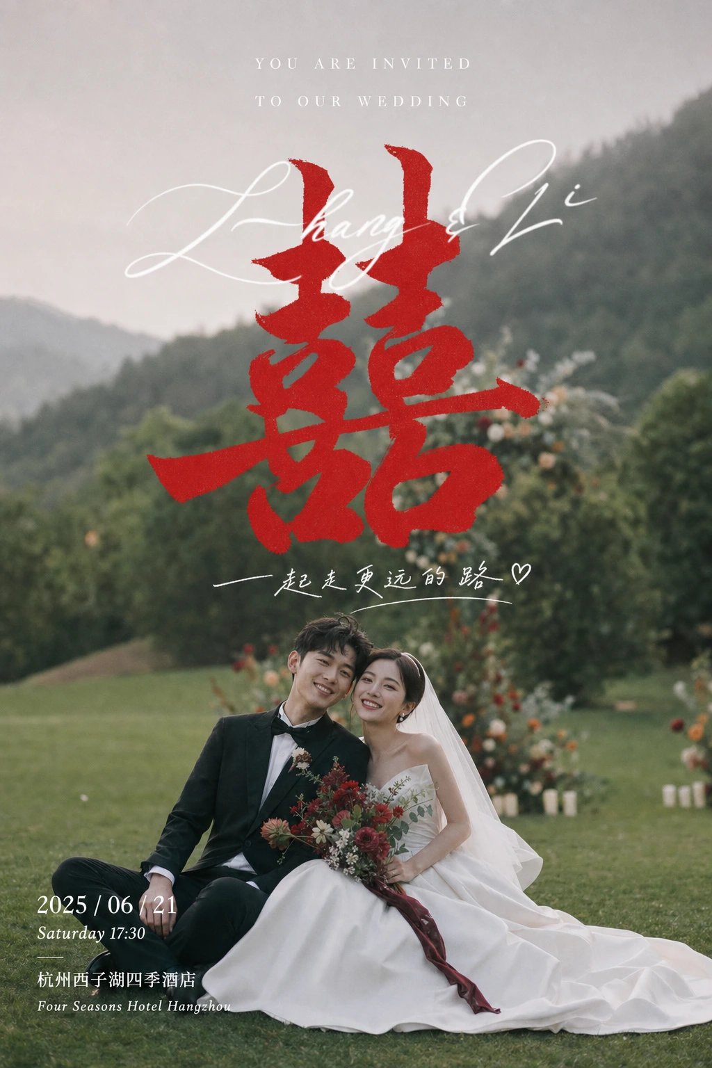 Wedding Invitation Under the Trees