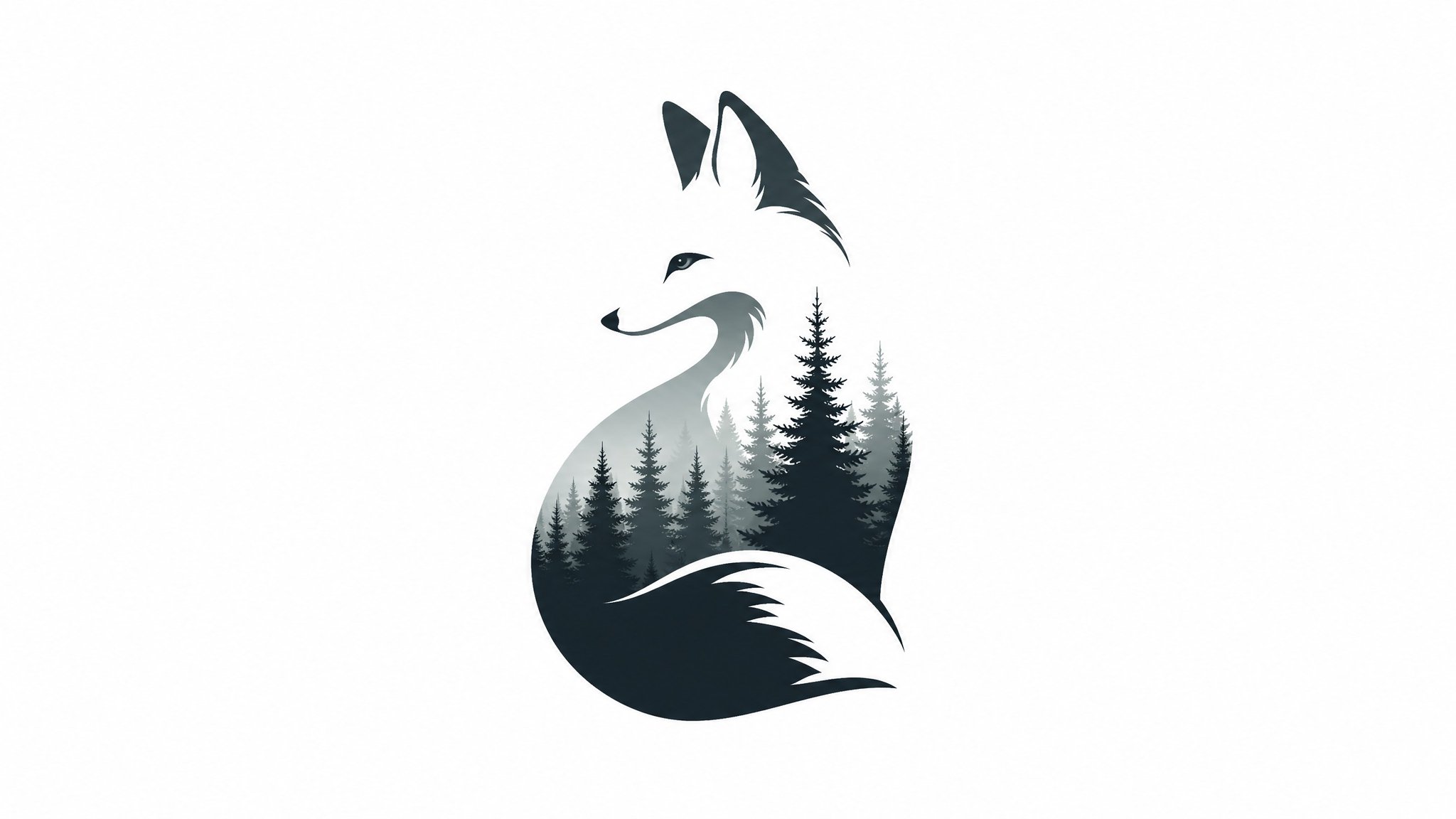 Negative Space Animal Art