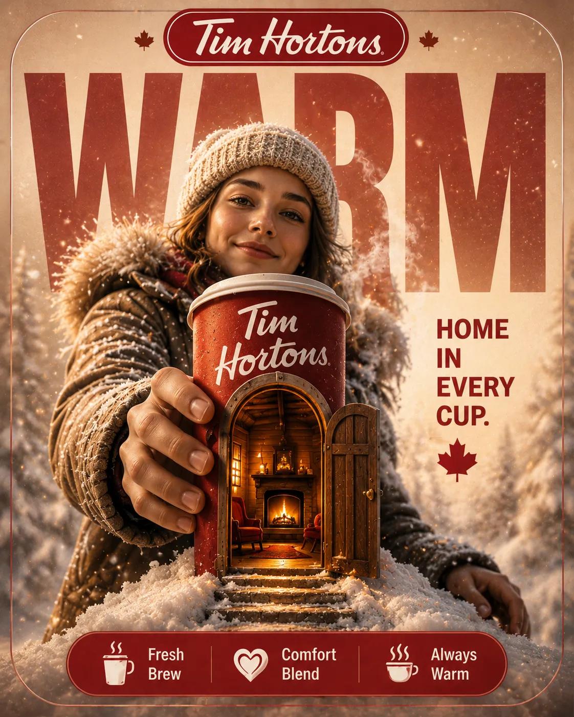 Surreal Coffee Commercial Poster Design