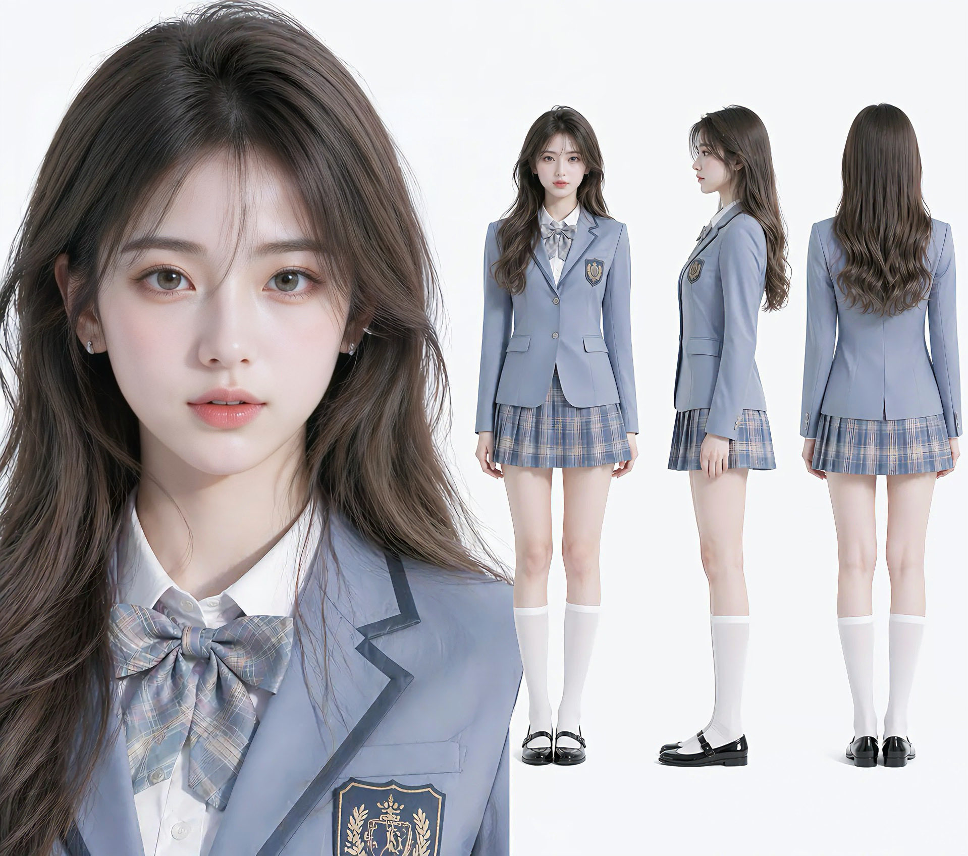 Cool Senior Uniform Three-View