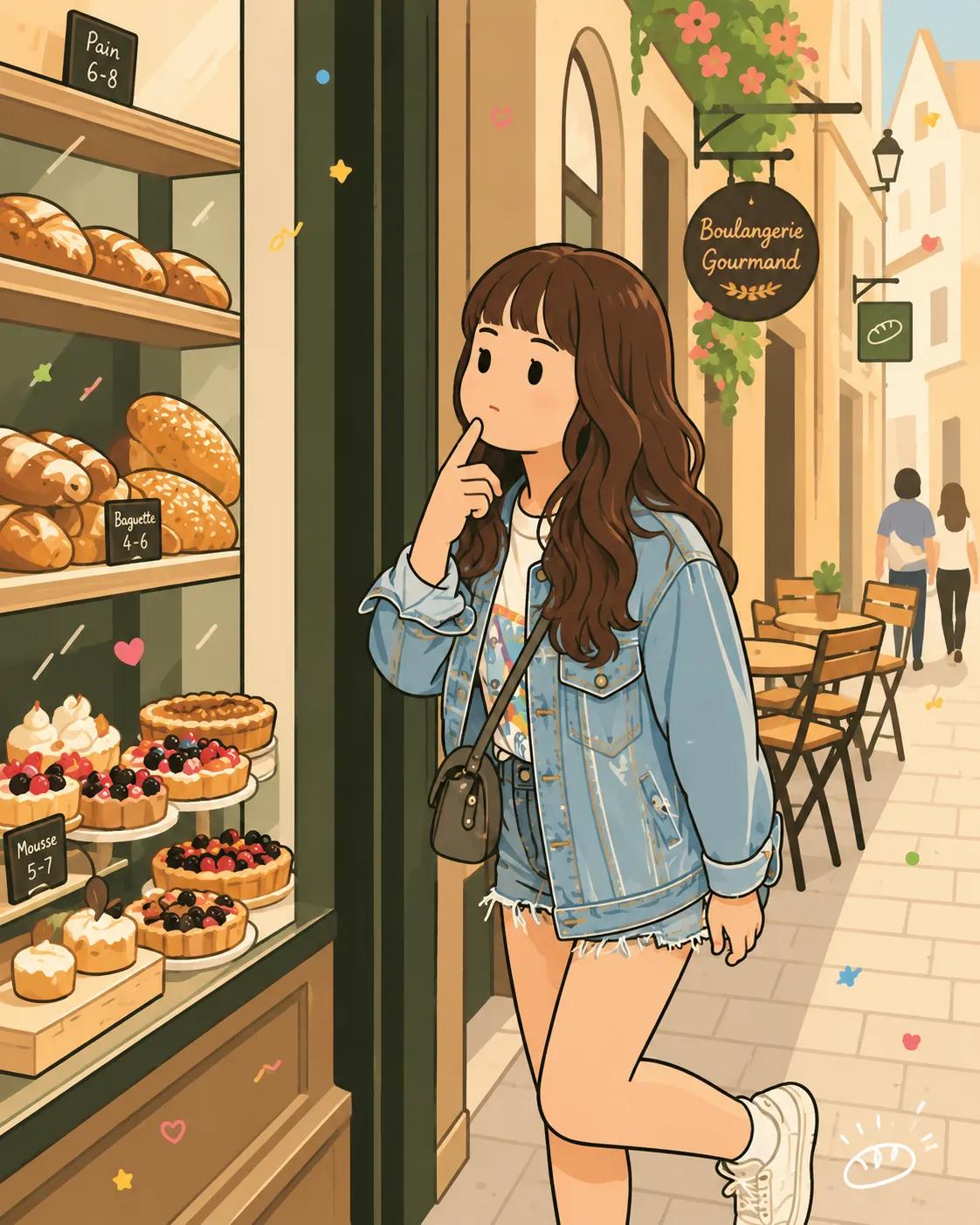 Fairy Tale Bakery Girl Illustration