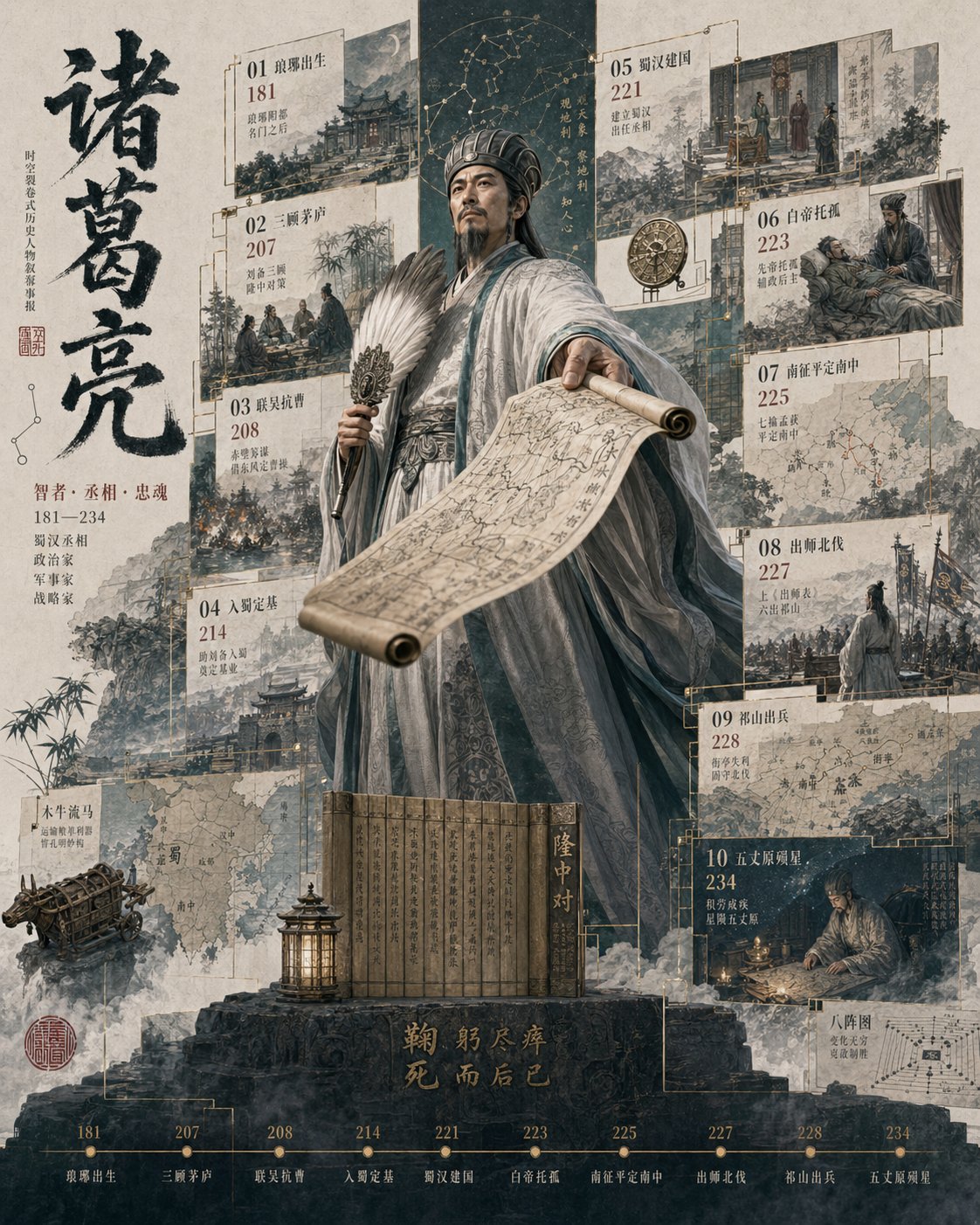 3D Historical Breakout Biography Poster