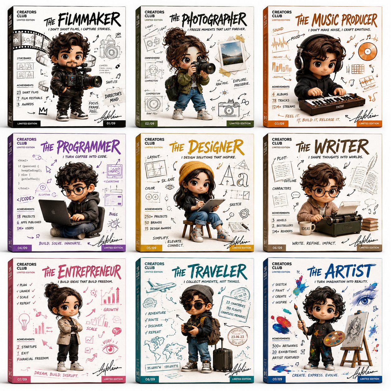 Creative Masters Collectible Cards