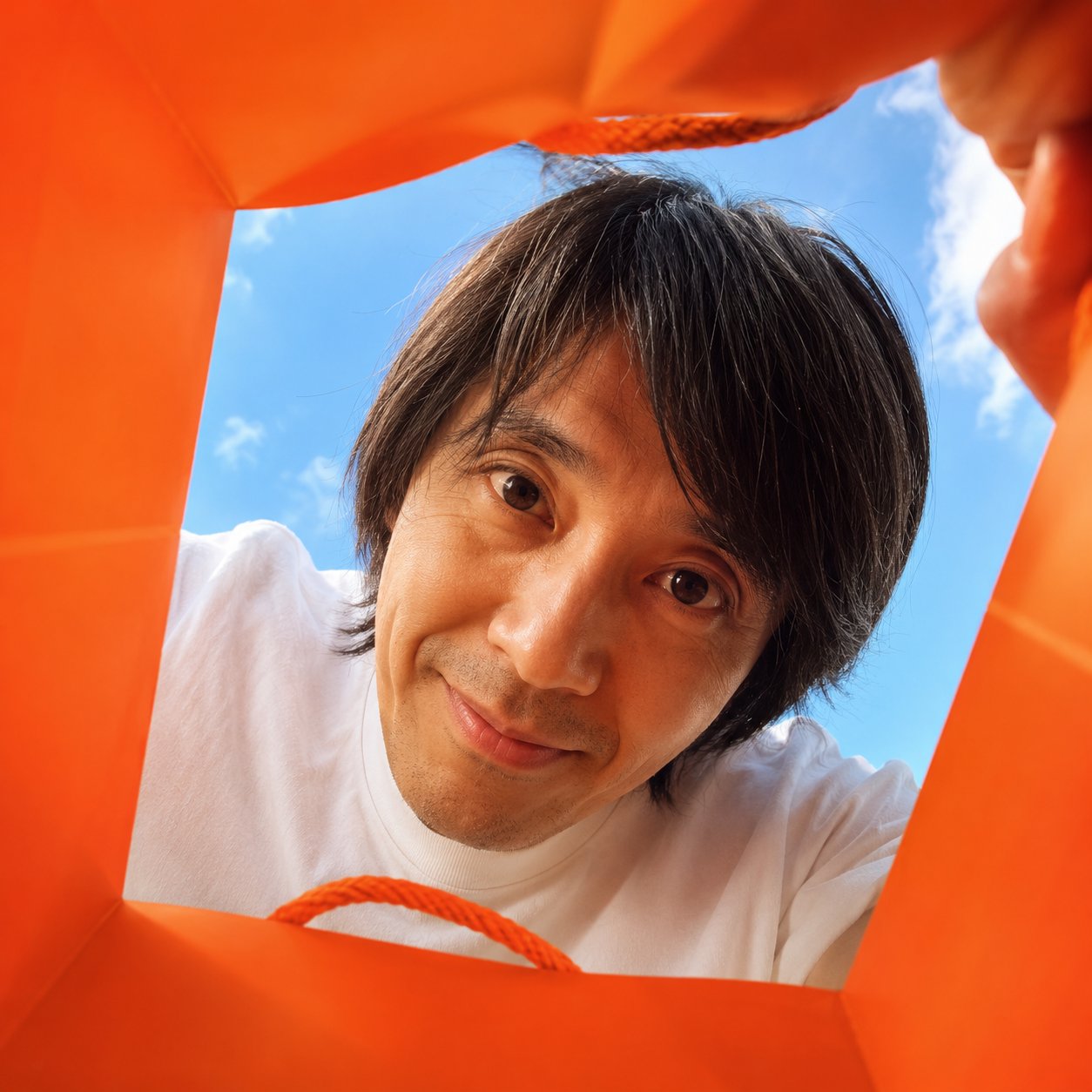 Stephen Chow Peeking Shopping Bag