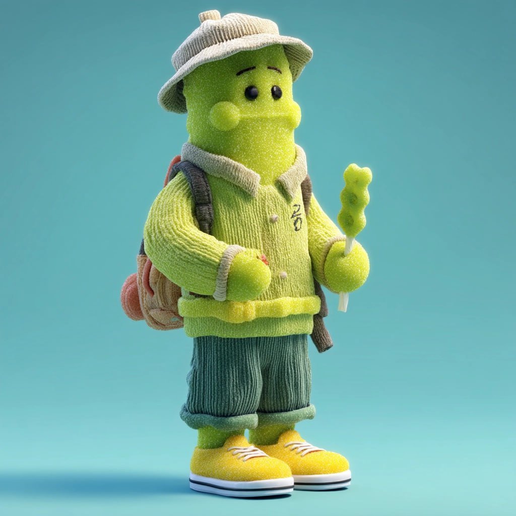 Cute Felt Knit 3D Character