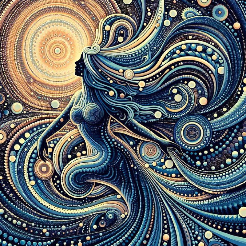 Psychedelic Mermaid Halftone Layered Paper Craft