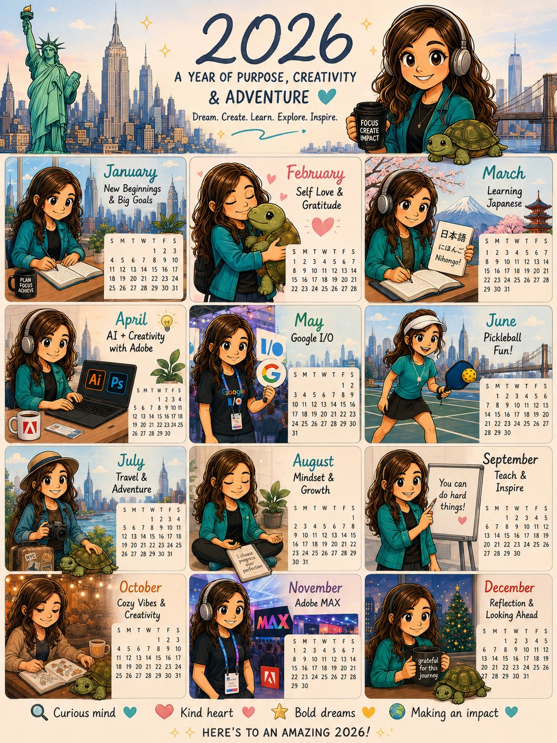 12-Month Themed Life Calendar